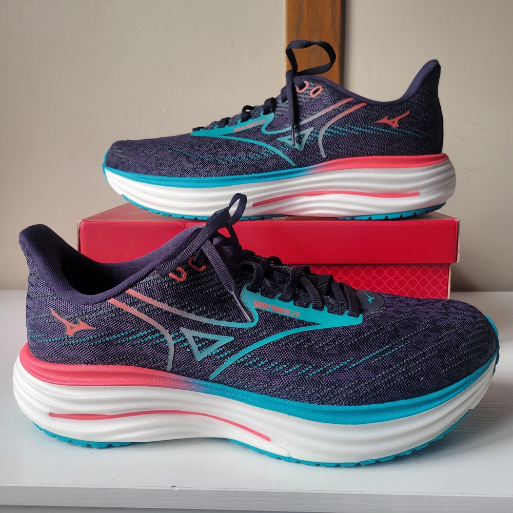 New Mizuno WAVE Rider 29 Mens Running Shoes - Purple and Teal